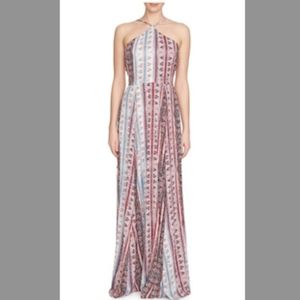 NWT 1.STATE printed halter neck dress